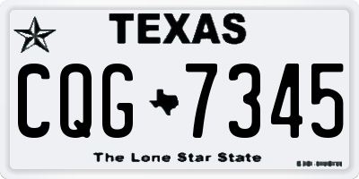 TX license plate CQG7345