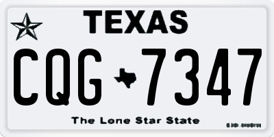 TX license plate CQG7347