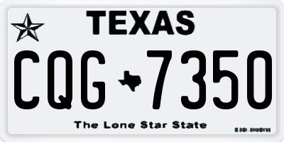 TX license plate CQG7350