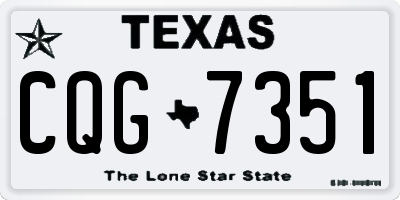 TX license plate CQG7351