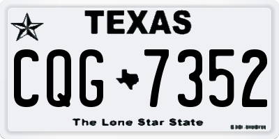 TX license plate CQG7352