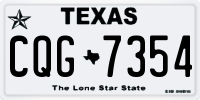 TX license plate CQG7354