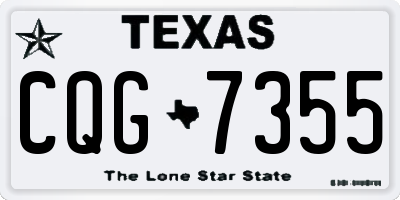 TX license plate CQG7355