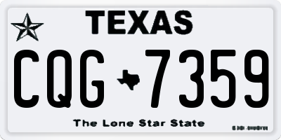 TX license plate CQG7359