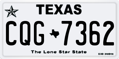 TX license plate CQG7362