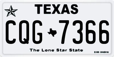 TX license plate CQG7366