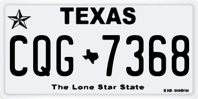 TX license plate CQG7368