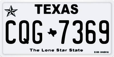 TX license plate CQG7369