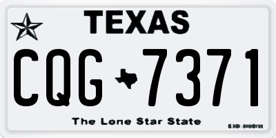 TX license plate CQG7371