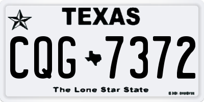 TX license plate CQG7372