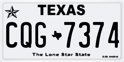 TX license plate CQG7374