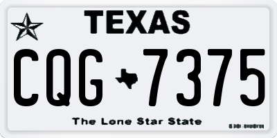 TX license plate CQG7375