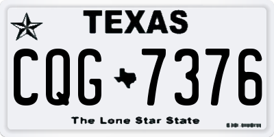 TX license plate CQG7376