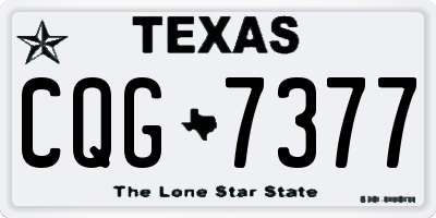 TX license plate CQG7377