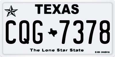TX license plate CQG7378