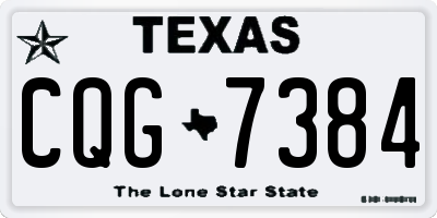 TX license plate CQG7384