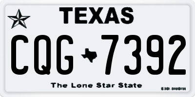 TX license plate CQG7392
