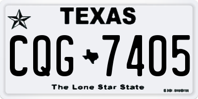 TX license plate CQG7405