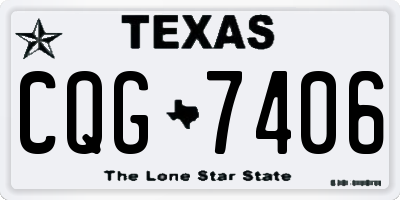 TX license plate CQG7406