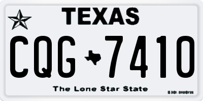 TX license plate CQG7410