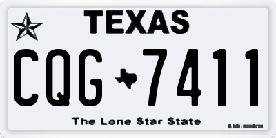 TX license plate CQG7411