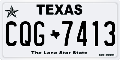 TX license plate CQG7413