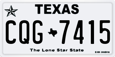 TX license plate CQG7415