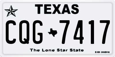 TX license plate CQG7417