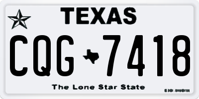 TX license plate CQG7418
