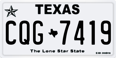 TX license plate CQG7419