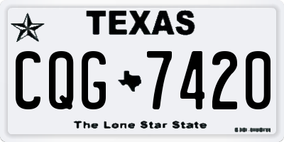 TX license plate CQG7420