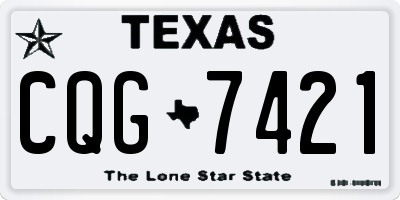 TX license plate CQG7421