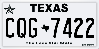 TX license plate CQG7422