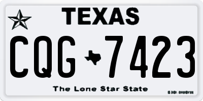 TX license plate CQG7423