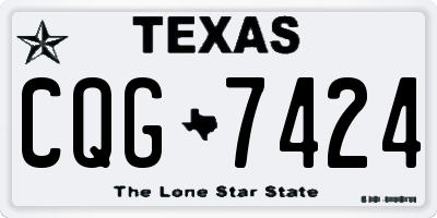TX license plate CQG7424