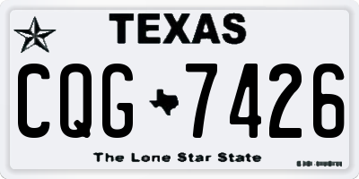 TX license plate CQG7426