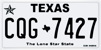 TX license plate CQG7427