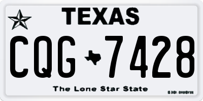 TX license plate CQG7428