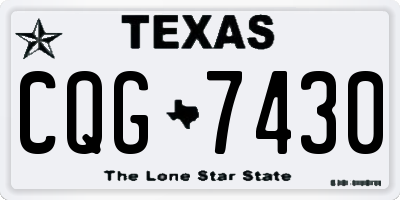 TX license plate CQG7430