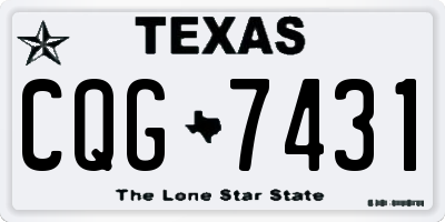 TX license plate CQG7431