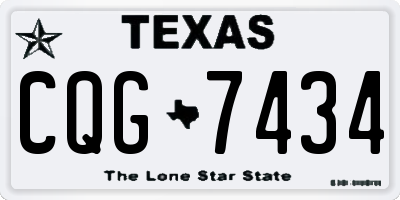TX license plate CQG7434