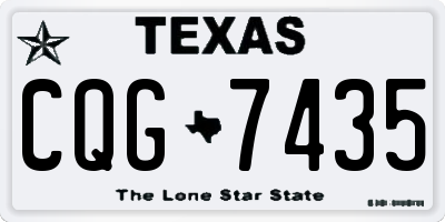 TX license plate CQG7435