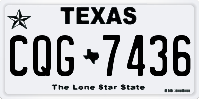 TX license plate CQG7436