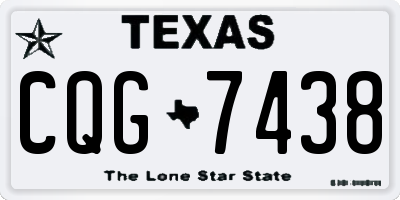 TX license plate CQG7438
