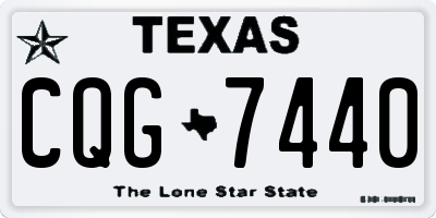 TX license plate CQG7440