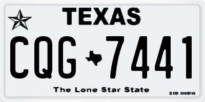TX license plate CQG7441