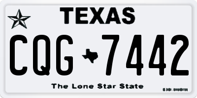 TX license plate CQG7442
