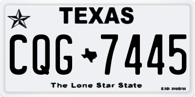 TX license plate CQG7445