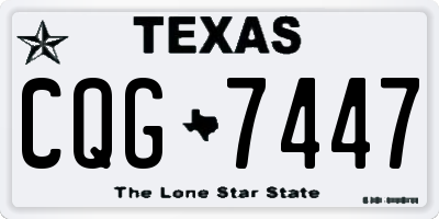 TX license plate CQG7447