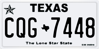 TX license plate CQG7448